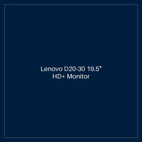 Lenovo D20-30 19.5" HD+ Monitor