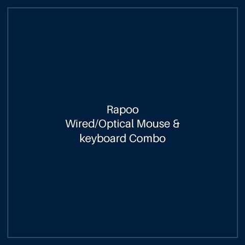 RAPOO Wired/Optical Mouse & keyboard Combo US_BLACK
