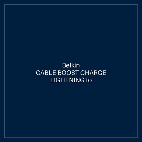 BELKIN CABLE BOOST CHARGE LIGHTNING to USB-A 2m - BLACK