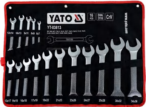 Double open end spanner set