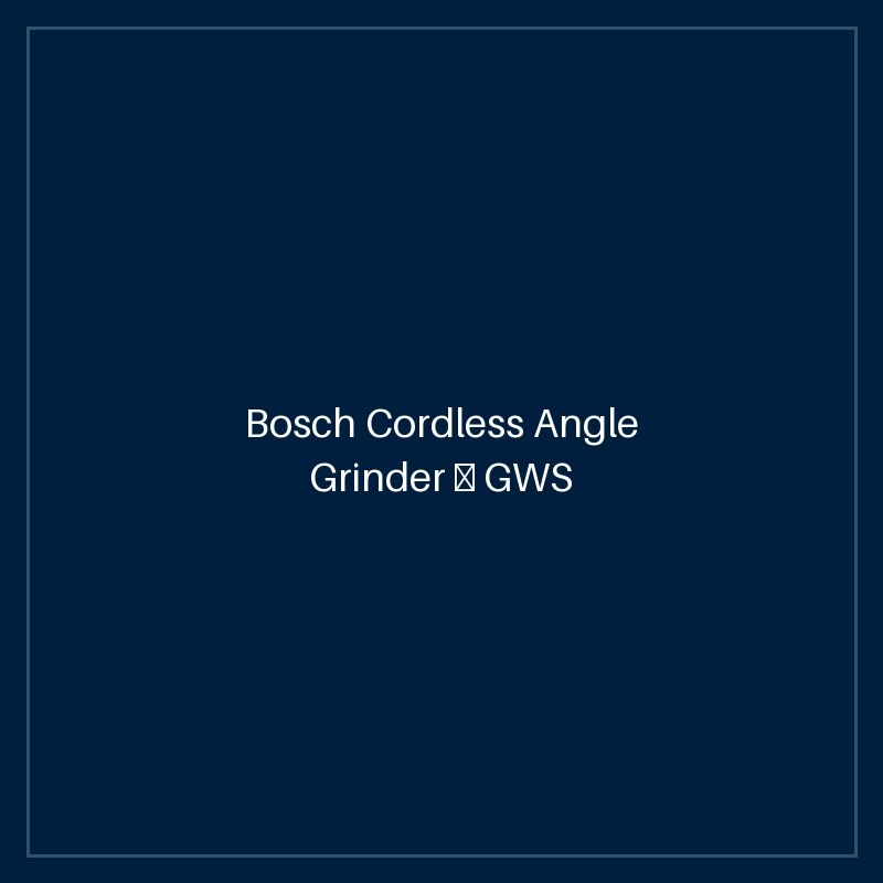 Bosch Cordless Angle Grinder — GWS 180-LI