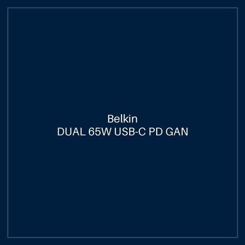 BELKIN DUAL 65W USB-C PD GAN WALL CHARGER WITH PPS, 65W SINGLE PORT USE, PD 45W, PD 20W DUAL P