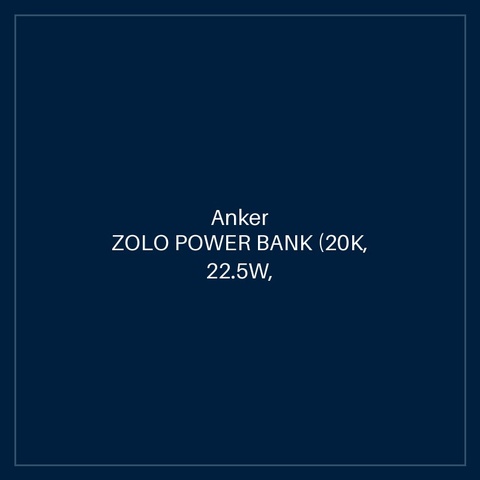 ANKER ZOLO POWER BANK (20K, 22.5W, BUILT-IN USB-C CABLE) BLACK