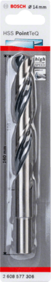Bosch Metal Drill Bits: HSS PointTeQ 19.0mm (reduced shank) (1pc)