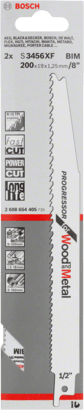 Bosch Recip Saw Blades: S 2345 X Progressor for Wood (2pcs)