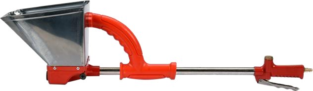 Pneumatic plaster spray gun