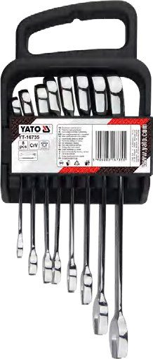 Combination ratchet wrench set